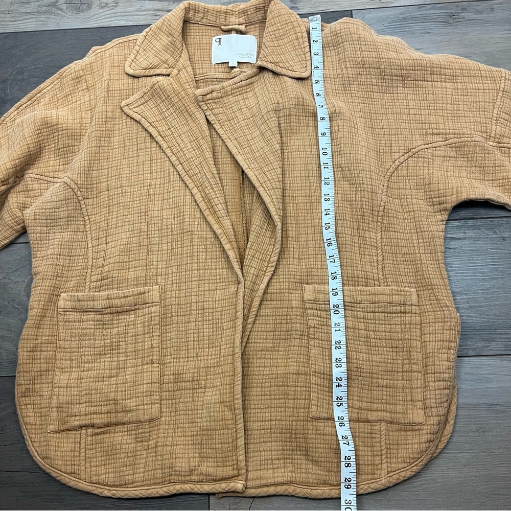 Pilcro Textured Teddy Jacket in Caramel - Picture 9 of 11